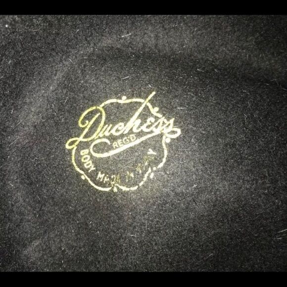 Vintage 50s Duchess Felt Furlike Hat Wide Brim Y - Picture 7 of 8